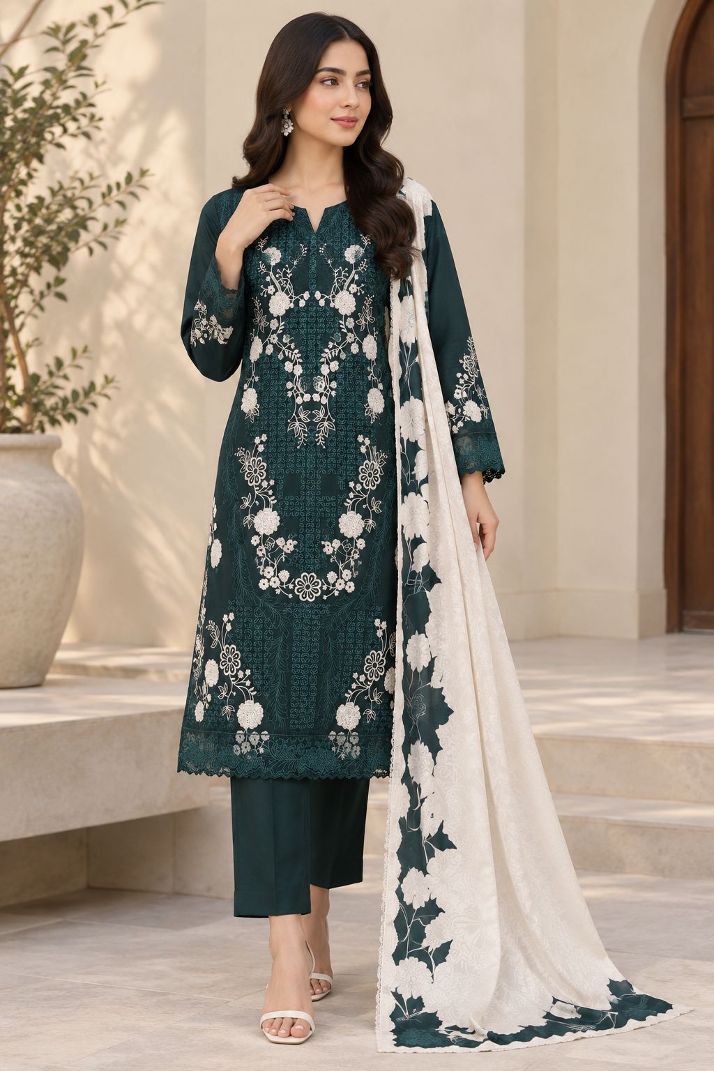 WhatsApp Image 2026-09-05 at 4.48.12 PM 3-Piece Unstitched Laamline EMB Suit | LLM-1004 - Image 1