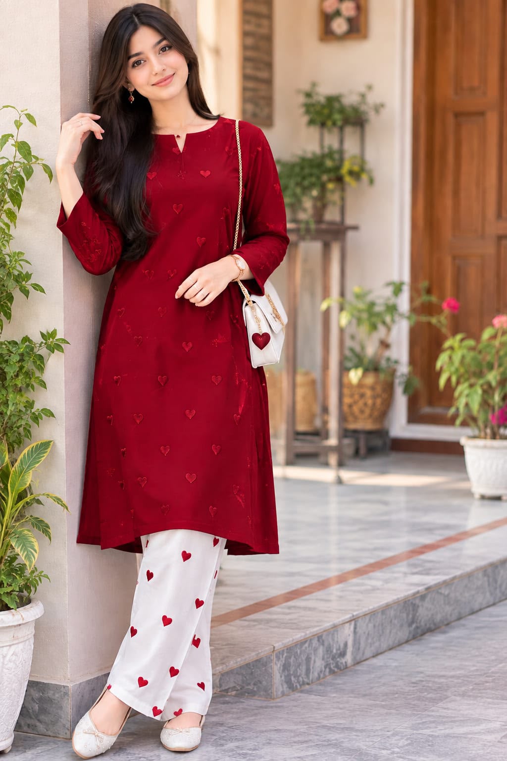WhatsApp Image 2026-09-08 at 11.31.00 AM 2-Piece Unstitched Laamline EMB Suit | LLM-1027 - Image 1