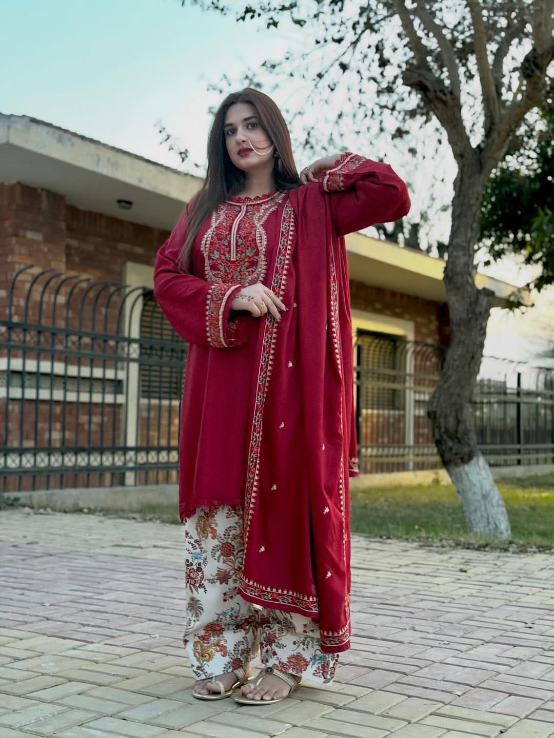 WhatsApp Image 2026-09-08 at 11.33.06 AM 2-Piece Unstitched Laamline Heavy EMB Suit | LLM-1024 - Image 1