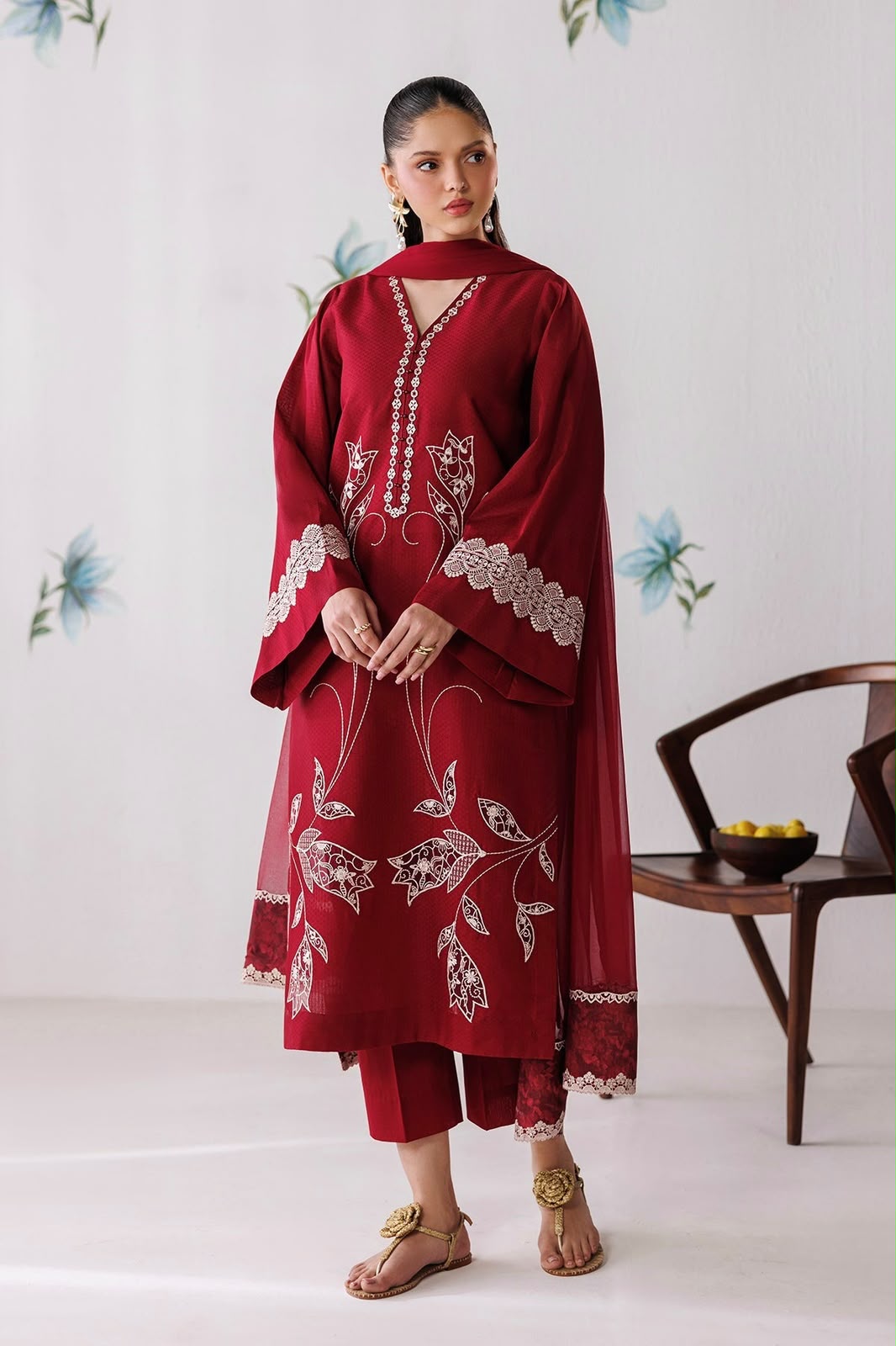 WhatsApp Image 2026-09-11 at 11.11.13 AM 3-Piece Unstitched Laamline Full EMB Suit | LLM-1054 - Image 1